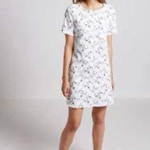 Current Elliott The Fray Edge Shift Dress Sugar Viney Floral Sz 0 XS $228